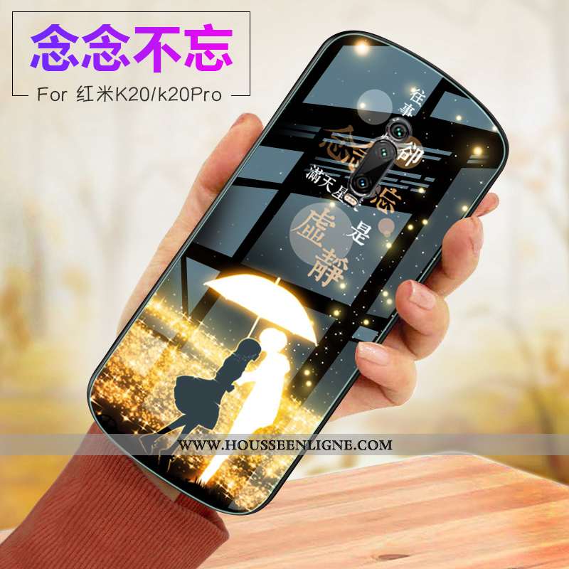 Étui Xiaomi Mi 9t Verre Fluide Doux Violet Rouge Incassable Coque