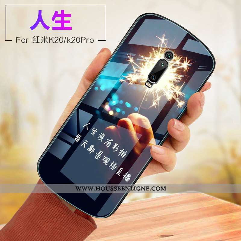 Étui Xiaomi Mi 9t Verre Fluide Doux Violet Rouge Incassable Coque