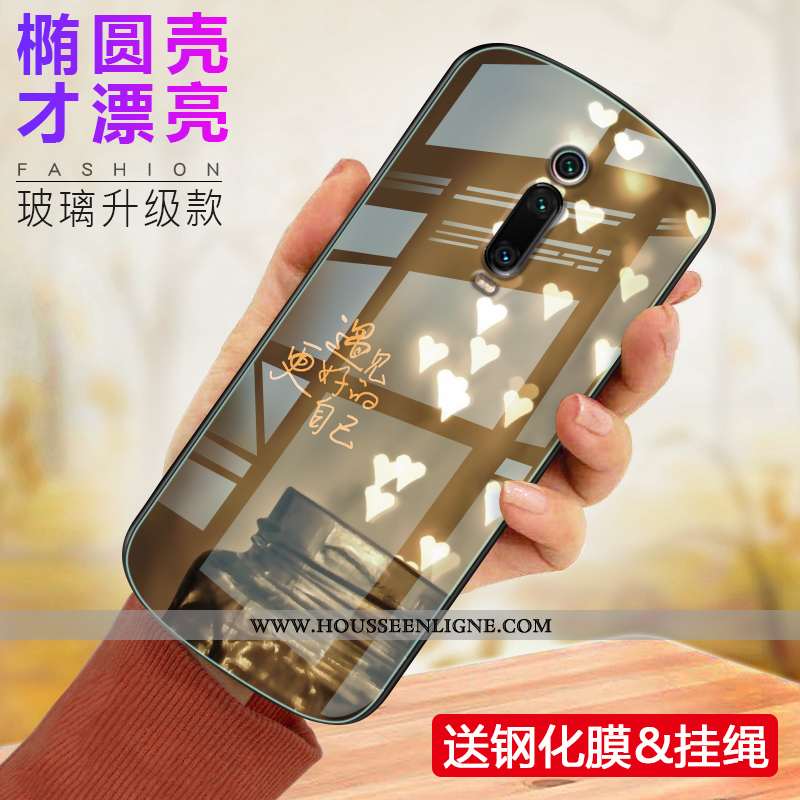 Étui Xiaomi Mi 9t Verre Fluide Doux Violet Rouge Incassable Coque
