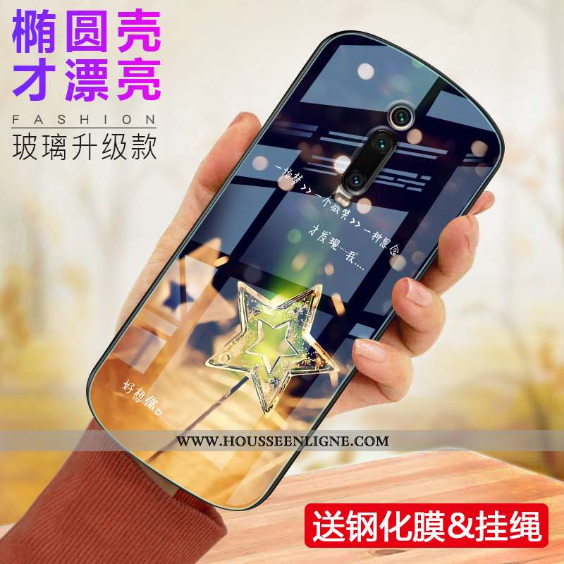 Étui Xiaomi Mi 9t Verre Fluide Doux Violet Rouge Incassable Coque