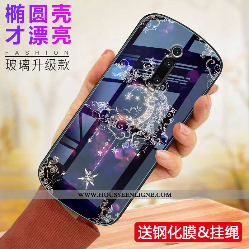 Étui Xiaomi Mi 9t Verre Fluide Doux Violet Rouge Incassable Coque