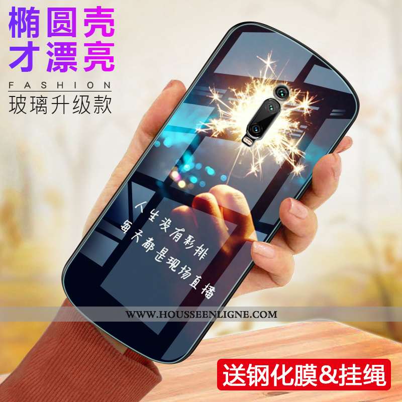 Étui Xiaomi Mi 9t Verre Fluide Doux Violet Rouge Incassable Coque