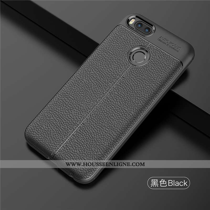 Étui Xiaomi Mi A1 Cuir Modèle Fleurie Légère Téléphone Portable Bleu Marin Petit Tendance Bleu Foncé