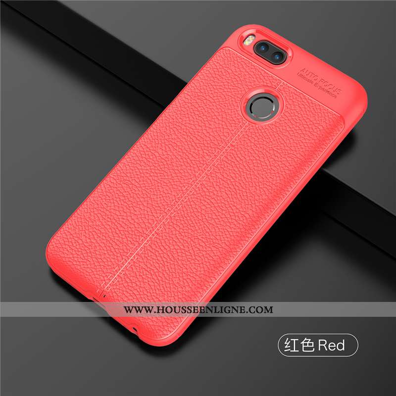 Étui Xiaomi Mi A1 Cuir Modèle Fleurie Légère Téléphone Portable Bleu Marin Petit Tendance Bleu Foncé