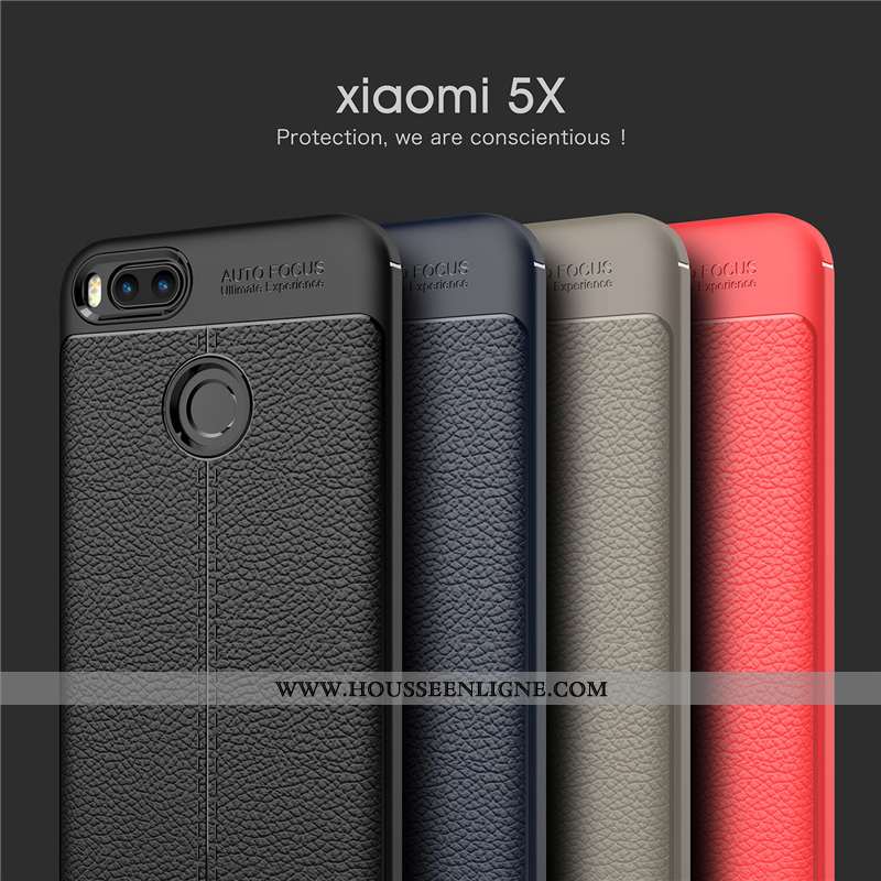 Étui Xiaomi Mi A1 Cuir Modèle Fleurie Légère Téléphone Portable Bleu Marin Petit Tendance Bleu Foncé