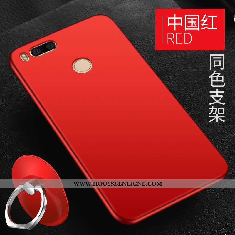 Étui Xiaomi Mi A1 Délavé En Daim Personnalité Légère Rouge Tout Compris Téléphone Portable