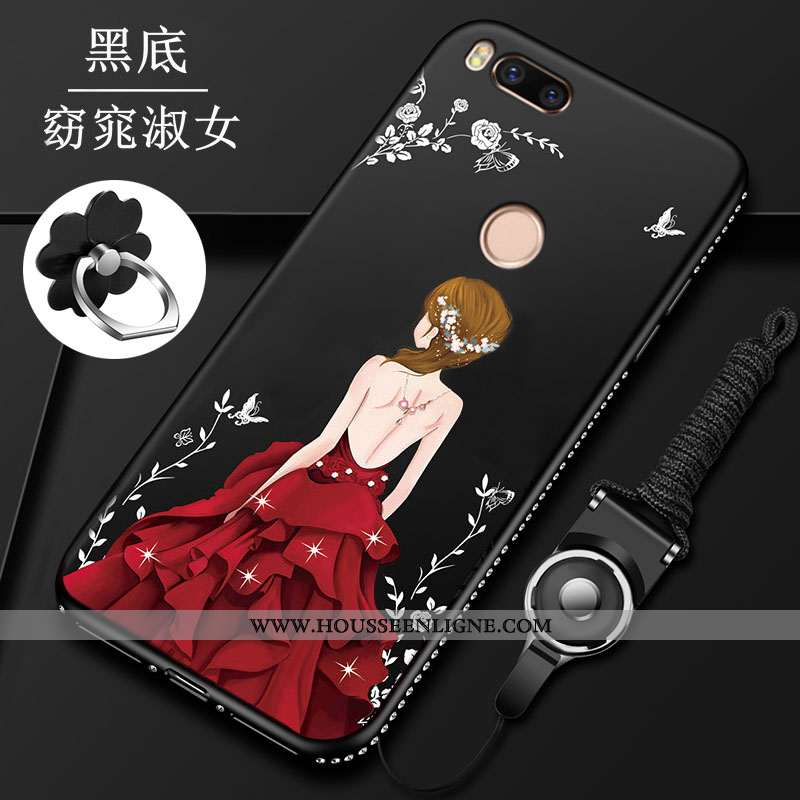 Étui Xiaomi Mi A1 Fluide Doux Silicone Coque Tout Compris Incassable Petit Rouge