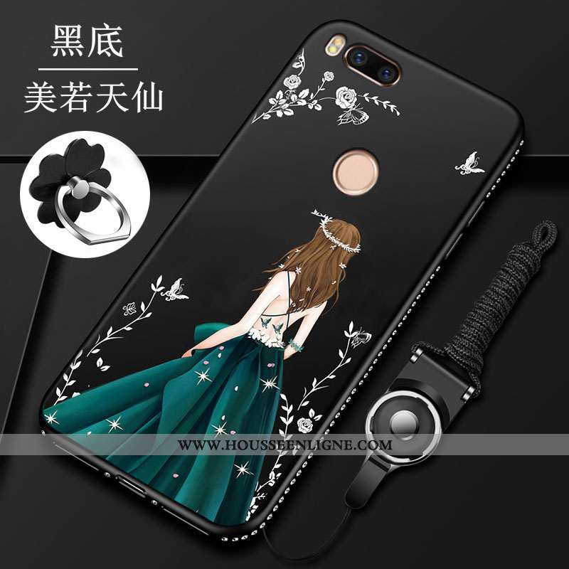 Étui Xiaomi Mi A1 Fluide Doux Silicone Coque Tout Compris Incassable Petit Rouge