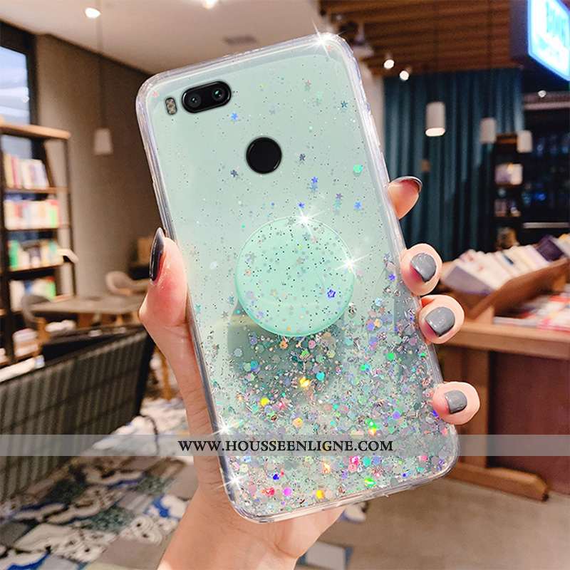 Étui Xiaomi Mi A1 Fluide Doux Silicone Créatif Rose Protection Tout Compris