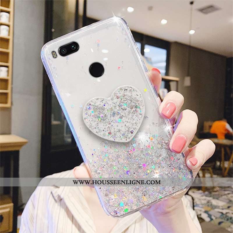 Étui Xiaomi Mi A1 Fluide Doux Silicone Créatif Rose Protection Tout Compris