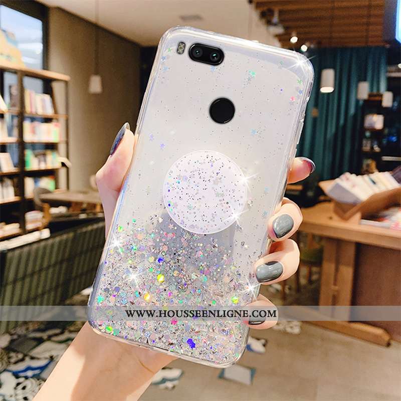 Étui Xiaomi Mi A1 Fluide Doux Silicone Créatif Rose Protection Tout Compris