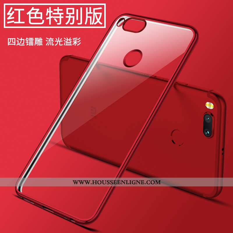 Étui Xiaomi Mi A1 Fluide Doux Silicone Personnalité Or Téléphone Portable Protection Doré