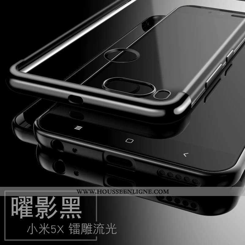 Étui Xiaomi Mi A1 Fluide Doux Silicone Personnalité Or Téléphone Portable Protection Doré
