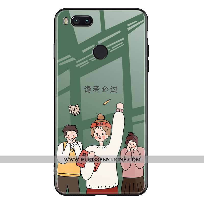 Étui Xiaomi Mi A1 Mode Protection Petit Personnalité Incassable Charmant Téléphone Portable Verte