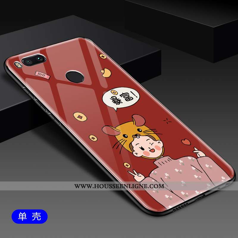 Étui Xiaomi Mi A1 Mode Protection Petit Personnalité Incassable Charmant Téléphone Portable Verte