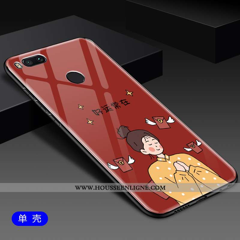 Étui Xiaomi Mi A1 Mode Protection Petit Personnalité Incassable Charmant Téléphone Portable Verte