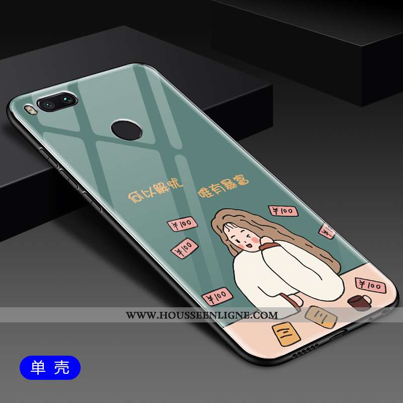 Étui Xiaomi Mi A1 Mode Protection Petit Personnalité Incassable Charmant Téléphone Portable Verte