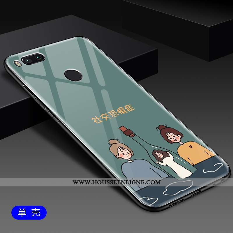 Étui Xiaomi Mi A1 Mode Protection Petit Personnalité Incassable Charmant Téléphone Portable Verte