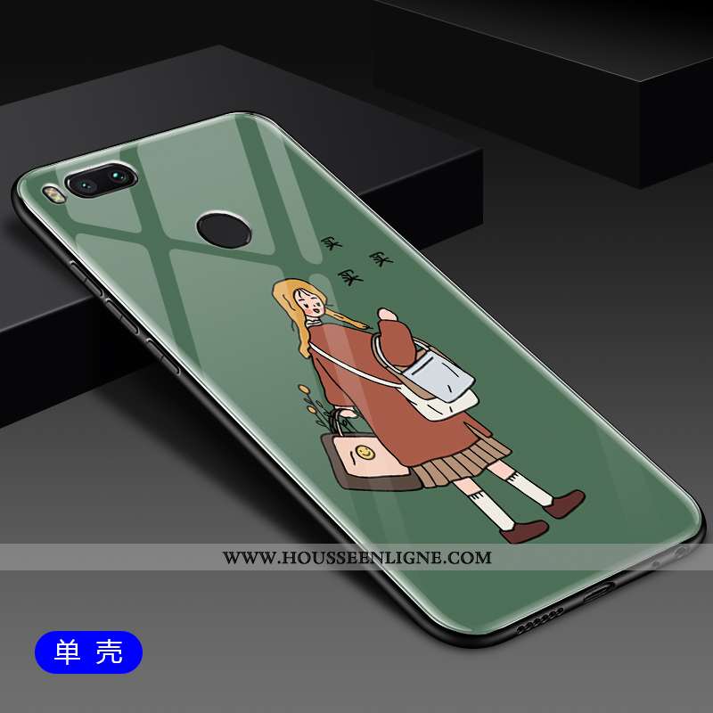 Étui Xiaomi Mi A1 Mode Protection Petit Personnalité Incassable Charmant Téléphone Portable Verte