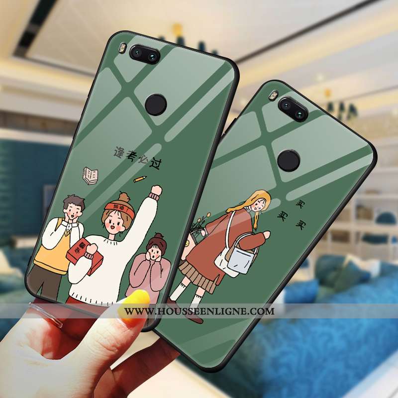 Étui Xiaomi Mi A1 Mode Protection Petit Personnalité Incassable Charmant Téléphone Portable Verte