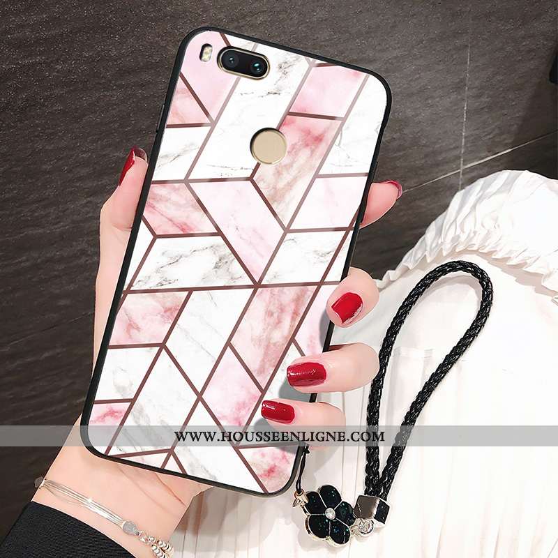 Étui Xiaomi Mi A1 Modèle Fleurie Fluide Doux Légère Téléphone Portable Verre Grand Verte
