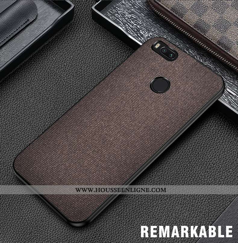 Étui Xiaomi Mi A1 Modèle Fleurie Fluide Doux Petit Protection Tout Compris Délavé En Daim Gris