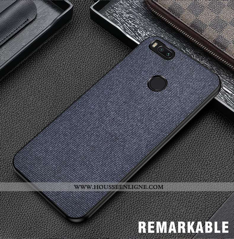 Étui Xiaomi Mi A1 Modèle Fleurie Fluide Doux Petit Protection Tout Compris Délavé En Daim Gris