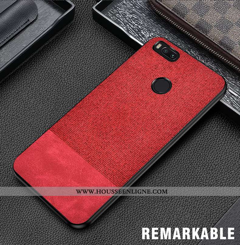 Étui Xiaomi Mi A1 Modèle Fleurie Fluide Doux Petit Protection Tout Compris Délavé En Daim Gris