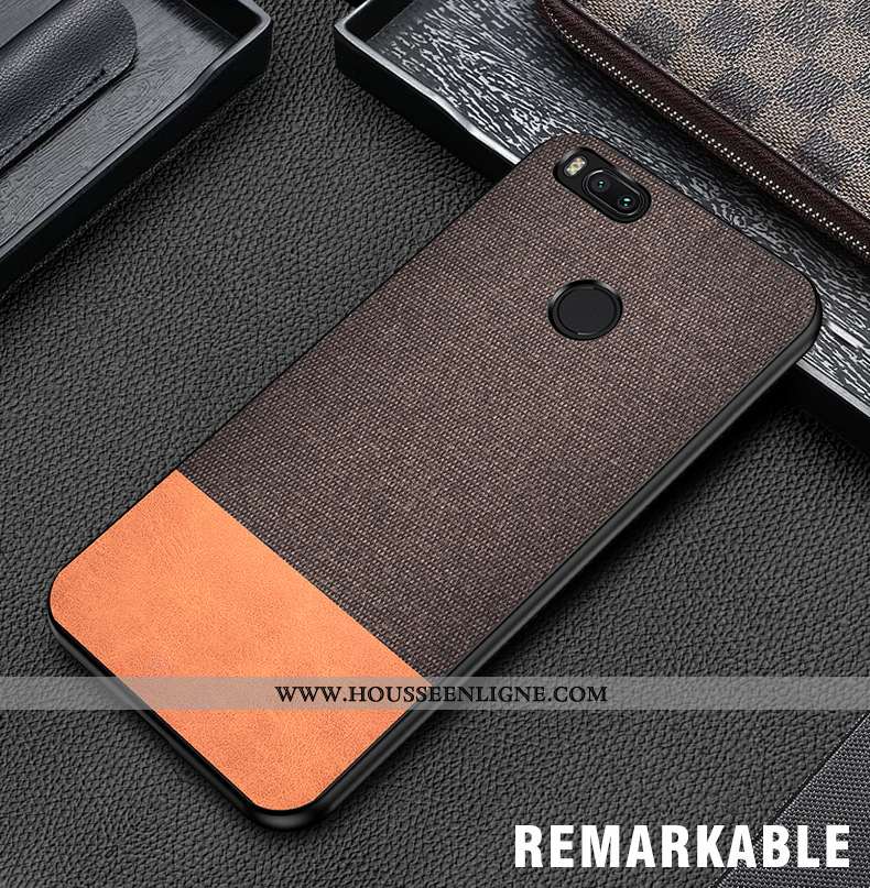 Étui Xiaomi Mi A1 Modèle Fleurie Fluide Doux Petit Protection Tout Compris Délavé En Daim Gris