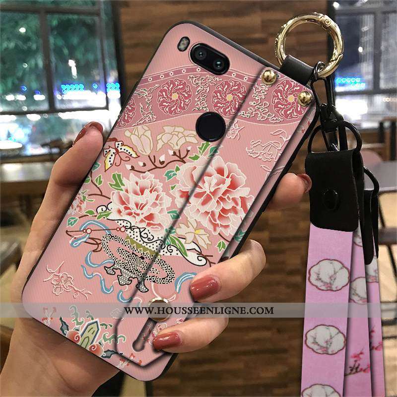 Étui Xiaomi Mi A1 Protection Ornements Suspendus Rouge Vent Fluide Doux Petit Tendance