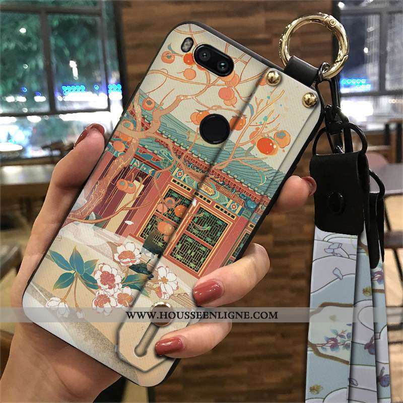 Étui Xiaomi Mi A1 Protection Ornements Suspendus Rouge Vent Fluide Doux Petit Tendance
