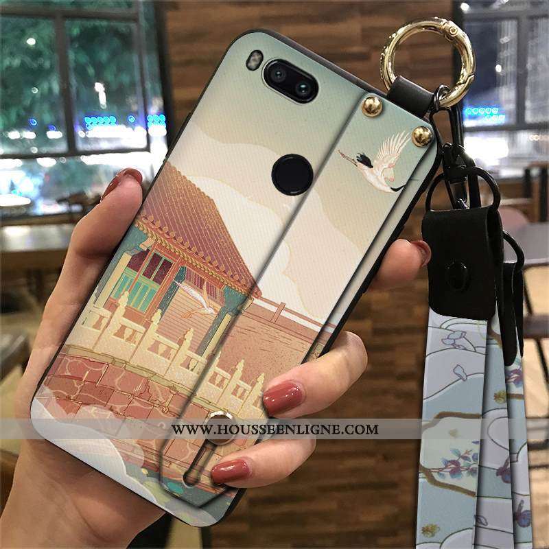 Étui Xiaomi Mi A1 Protection Ornements Suspendus Rouge Vent Fluide Doux Petit Tendance