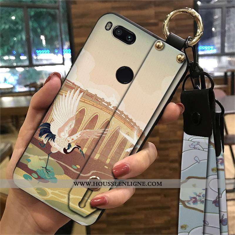 Étui Xiaomi Mi A1 Protection Ornements Suspendus Rouge Vent Fluide Doux Petit Tendance