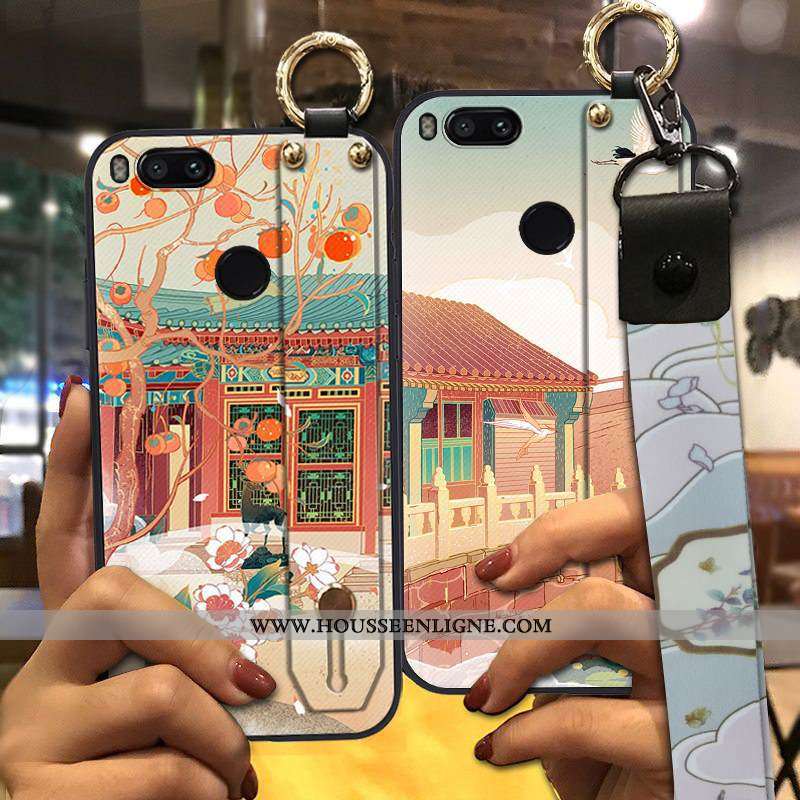 Étui Xiaomi Mi A1 Protection Ornements Suspendus Rouge Vent Fluide Doux Petit Tendance