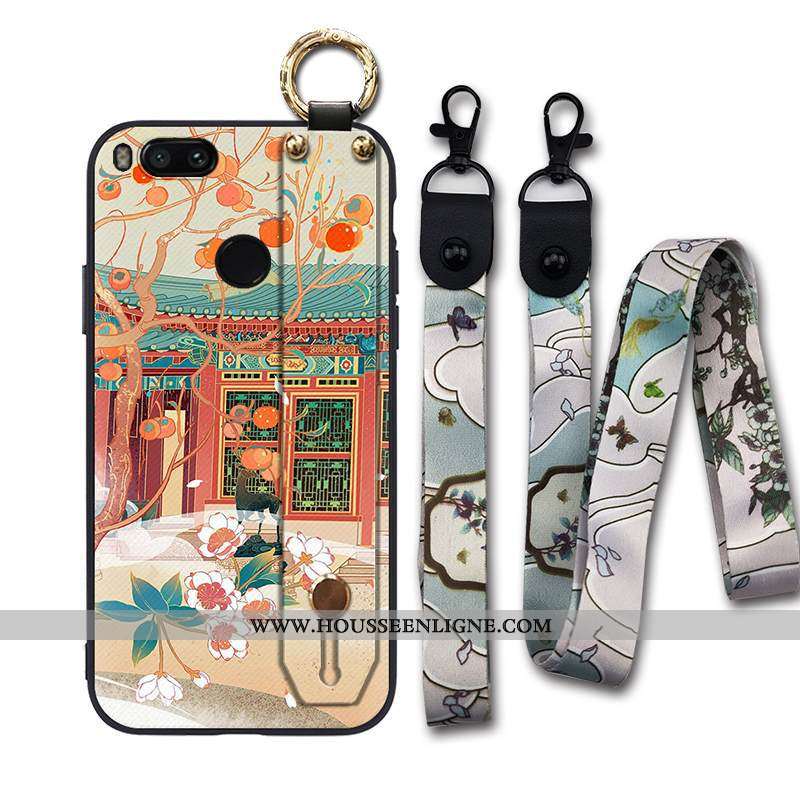 Étui Xiaomi Mi A1 Protection Ornements Suspendus Rouge Vent Fluide Doux Petit Tendance