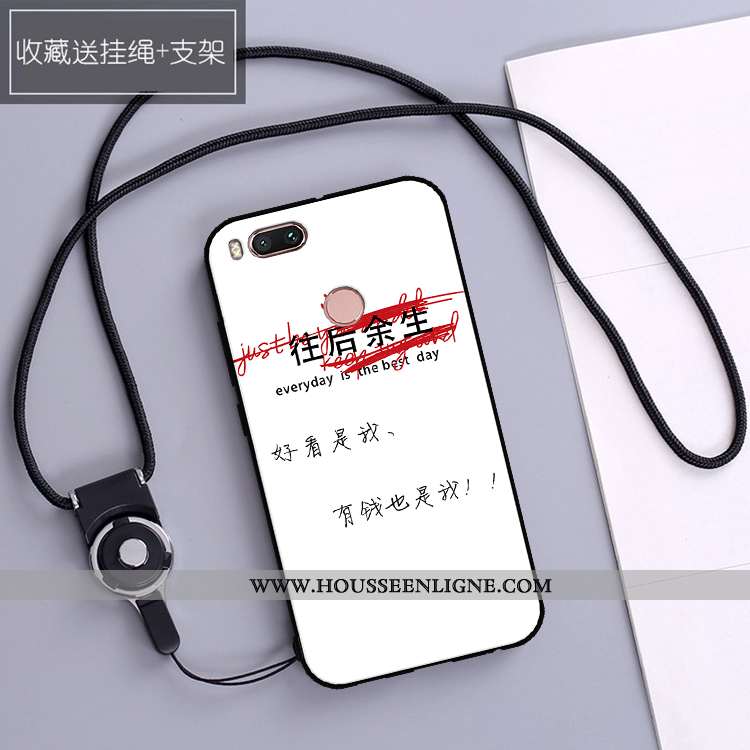 Étui Xiaomi Mi A1 Silicone Protection Coque Délavé En Daim Incassable Bleu Petit