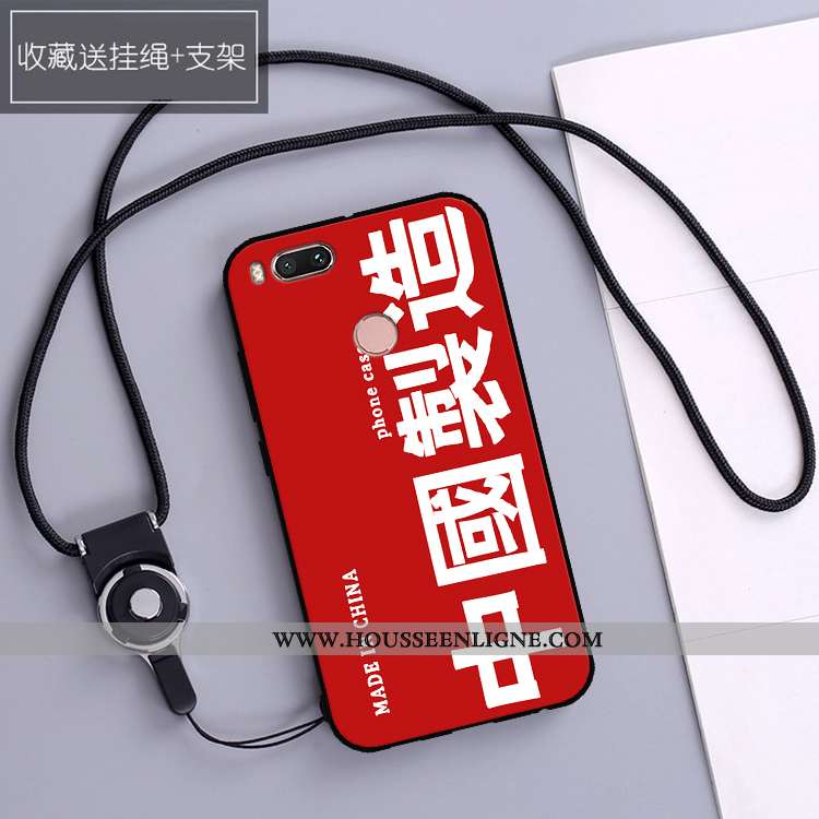 Étui Xiaomi Mi A1 Silicone Protection Coque Délavé En Daim Incassable Bleu Petit