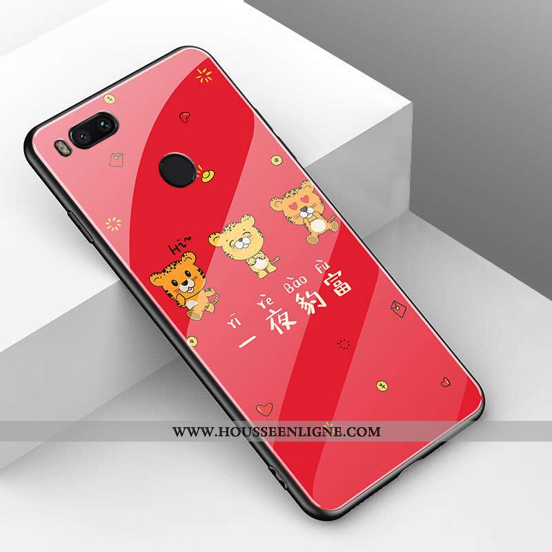 Étui Xiaomi Mi A1 Tendance Fluide Doux Mode Simple Petit Dessin Animé Net Rouge