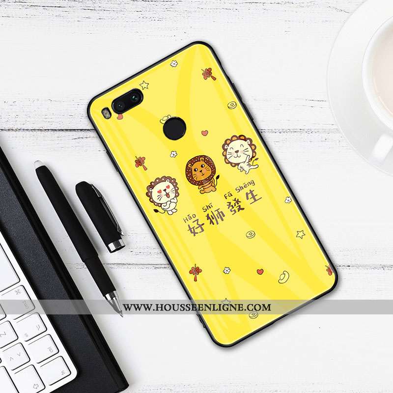 Étui Xiaomi Mi A1 Tendance Fluide Doux Mode Simple Petit Dessin Animé Net Rouge