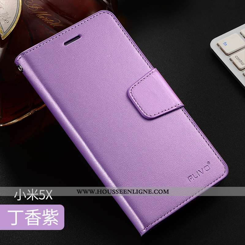 Étui Xiaomi Mi A1 Ultra Légère Fluide Doux Protection Rose Cuir Incassable