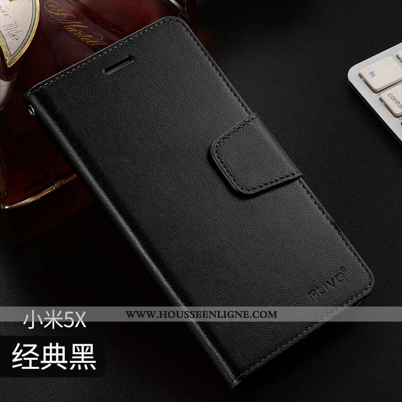 Étui Xiaomi Mi A1 Ultra Légère Fluide Doux Protection Rose Cuir Incassable