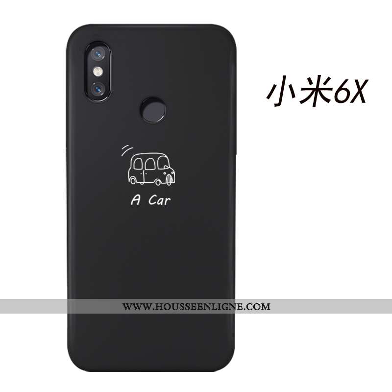 Étui Xiaomi Mi A2 Créatif Dessin Animé Noir Modèle Simple Tendance Téléphone Portable