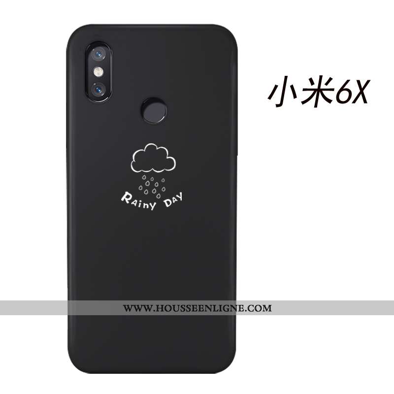 Étui Xiaomi Mi A2 Créatif Dessin Animé Noir Modèle Simple Tendance Téléphone Portable