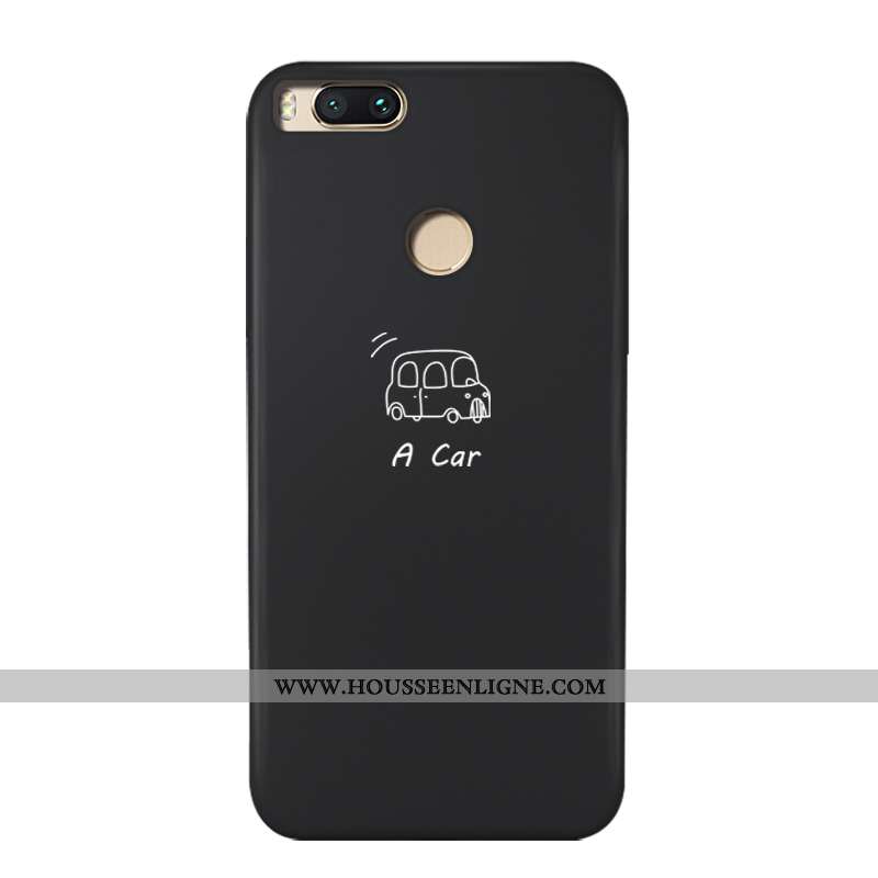 Étui Xiaomi Mi A2 Créatif Dessin Animé Noir Modèle Simple Tendance Téléphone Portable