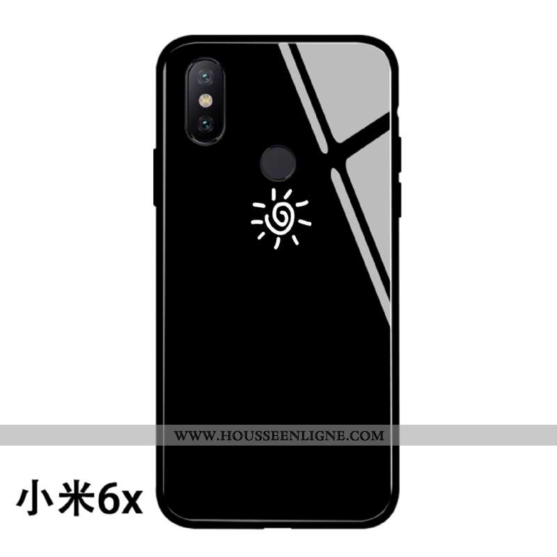 Étui Xiaomi Mi A2 Créatif Fluide Doux Brillant Verre Blanc Amoureux Blanche