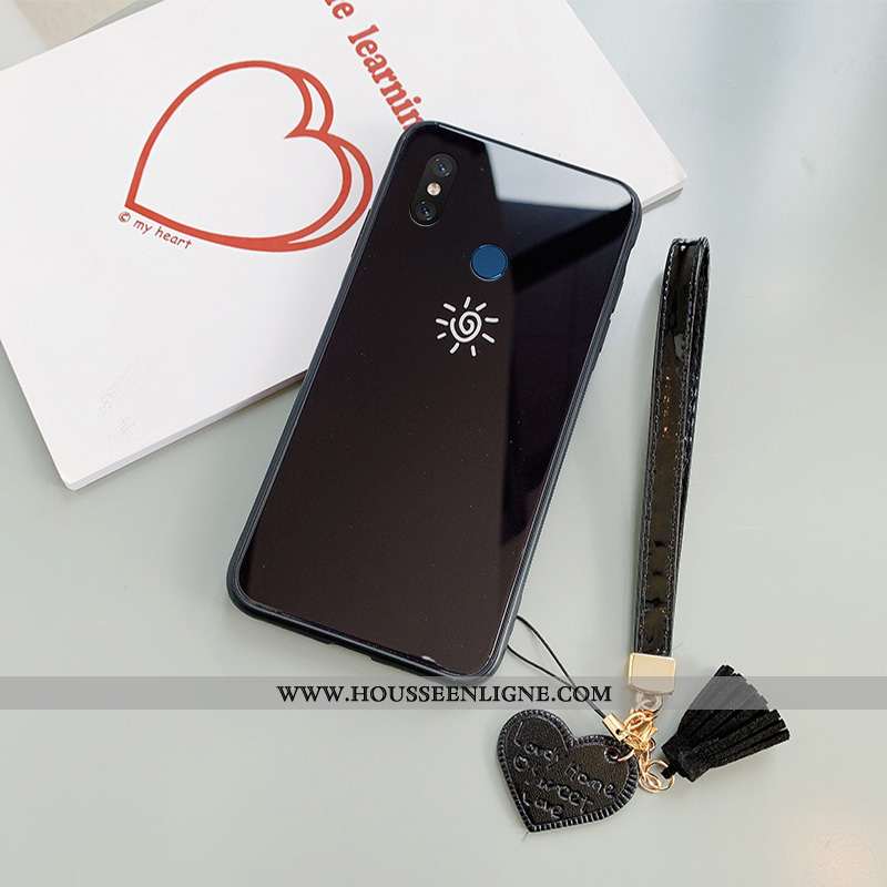 Étui Xiaomi Mi A2 Créatif Fluide Doux Brillant Verre Blanc Amoureux Blanche