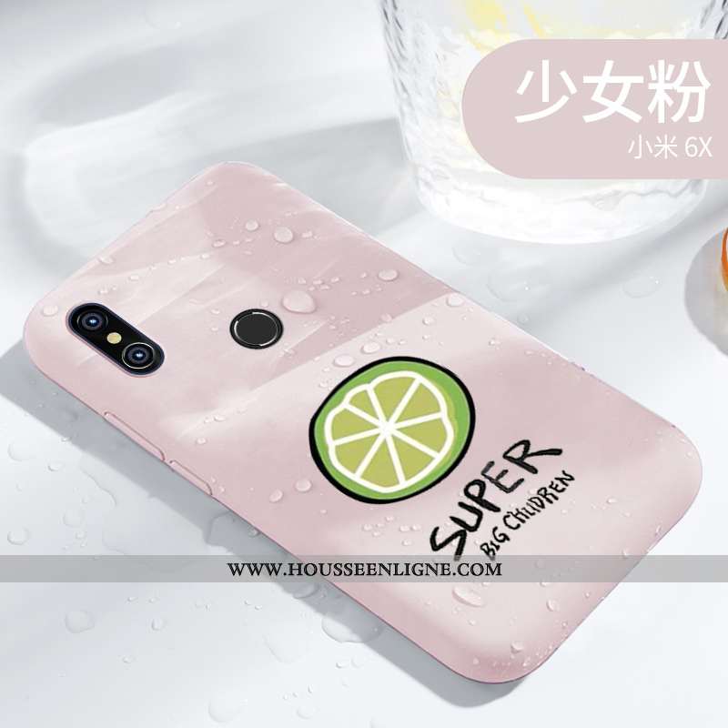 Étui Xiaomi Mi A2 Délavé En Daim Personnalité Petit Coque Tempérer Créatif Verte