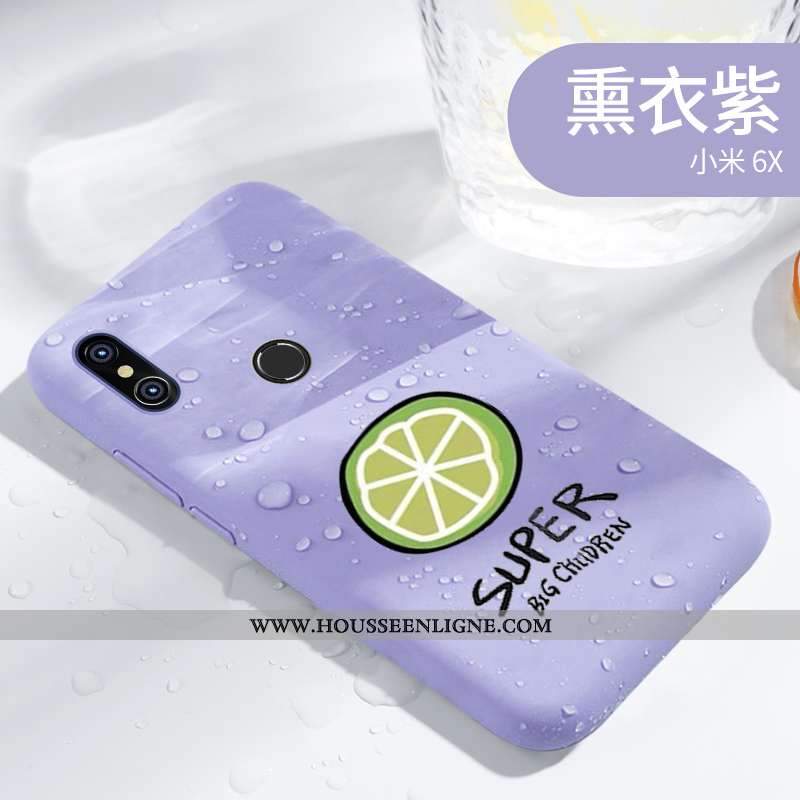 Étui Xiaomi Mi A2 Délavé En Daim Personnalité Petit Coque Tempérer Créatif Verte