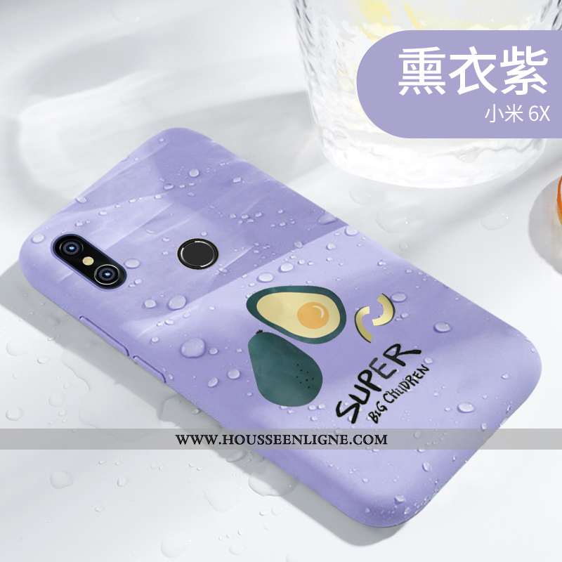 Étui Xiaomi Mi A2 Délavé En Daim Personnalité Petit Coque Tempérer Créatif Verte