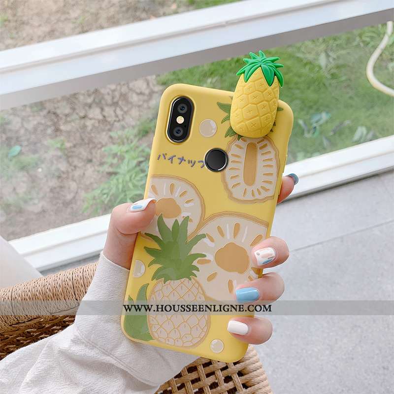 Étui Xiaomi Mi A2 Lite Charmant Silicone Rouge Vent Incassable Créatif Jaune